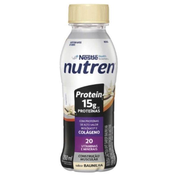 Bebida Láctea Nutren Protein Sabor Baunilha Zero Lactose 260ml
