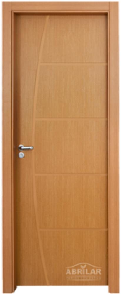 Kit Porta com Batente Decorada Mogno Pintura UV Direita - 210x90