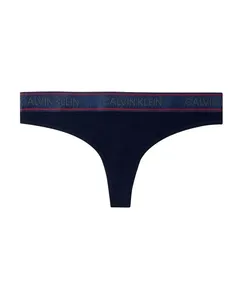 CALCINHA FIO DENTAL COTTON CALVIN KLEIN AZUL MARINHO GG