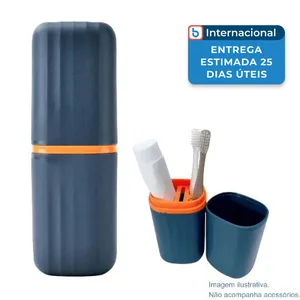 Porta Escova Rindojin Para Viagens Azul/Laranja A-MBI
