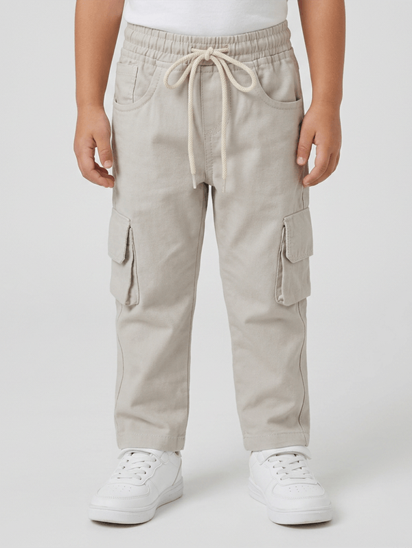 Calça Sarja Cargo Infantil Para Menino - AREIA 1