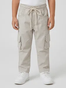 Calça Sarja Cargo Infantil Para Menino - AREIA 2
