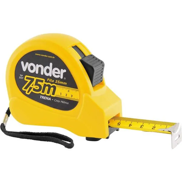 Trena com Trava 7,5mx25mm Corpo Plástico - VONDER