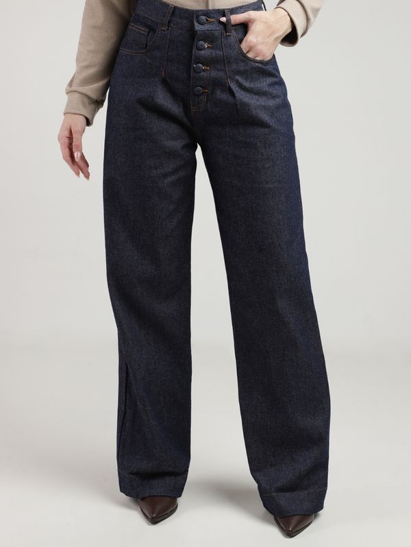 Calça Jeans Wide Leg Autentique Feminina AZUL 40