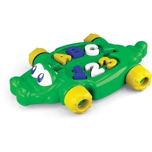 Brinquedo Educativo Bobbydilo 7 Peças Jacaré com Rodinhas Encaixe de Letras e Números Dismat Brinquedos Brinquedo Educativo Bobbydilo Jacaré com Rodinhas Encaixe Dismat Brinquedos