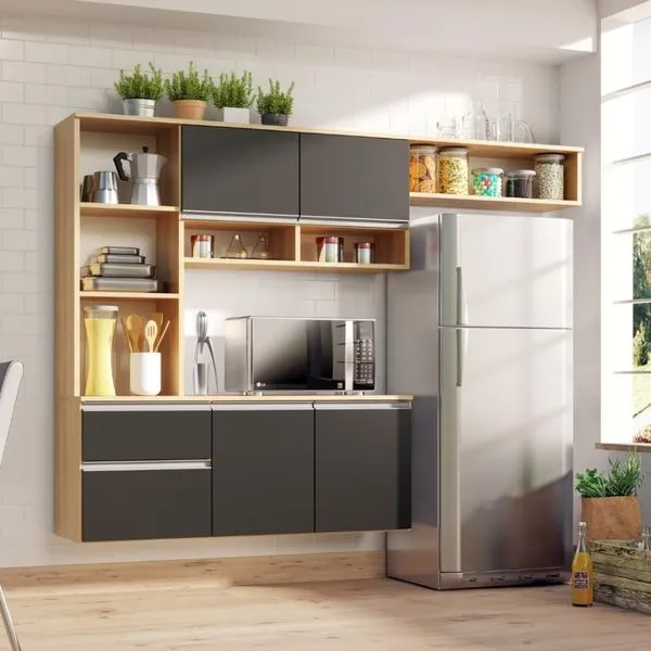 Cozinha Compacta Sol 5 Portas 1 Gav PALHA