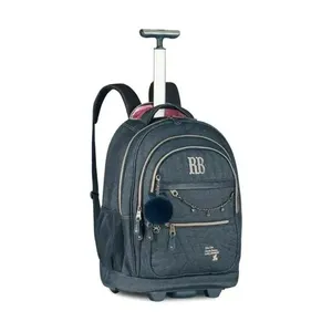 Mochila De Rodinhas Rebecca Bonbon 19" Jeans RB27023 (MP)