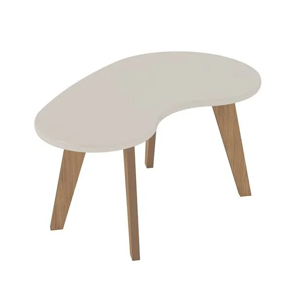 Mesa de Centro Orgânica em MDF Artely Carvalho/Ofwhit