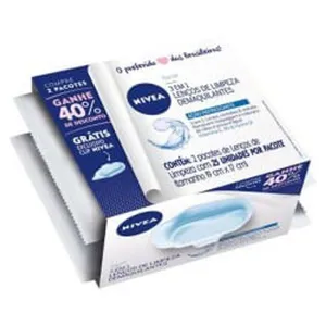 Lenços de Limpeza Nivea 3 em 1 Pele Normal 2 unidades