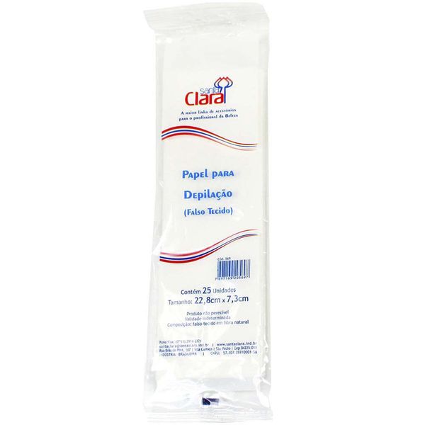 Papel Depilatório Santa Clara Standard 25 Unidades