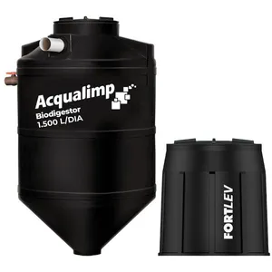 Kit Fossa Séptica Biodigestor 1.500L/dia Acqualimp e Leito de Secagem Fortlev