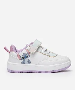 Tênis infantil stitch com velcro branco 20