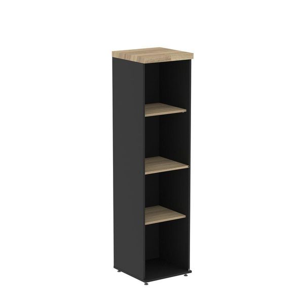 Torre Nicho Com 4 Prateleiras Pe40 Preto-noce Naturalle