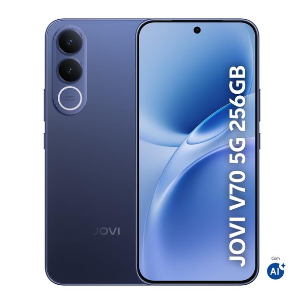 Smartphone JOVI V70 5G Tela 6.83" 256GB Câmera 200MP Bateria 7000mAh Azul Safira