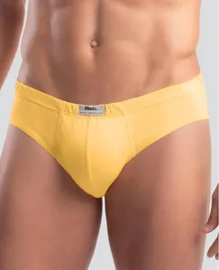 Cueca Slip Algodão Amarelo GG