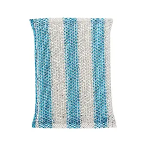 Esponja Para Louças Moderna Cinza E Azul Arame 13x8,5x1,5cm LM2508MO - honeyhome