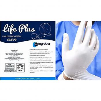Luva cirúrgica estéril Life Plus com pó 8.5
