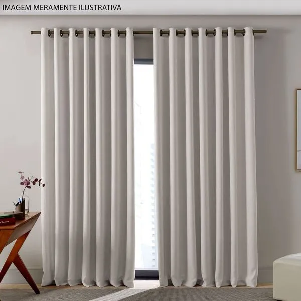 Cortina Bella & Co Blackout Tebas 260x170cm Areia (MP)