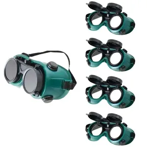 Kit 4 Óculos de Solda BSL3263 Dupla Lente Articulável com Filtro UV Verde Braslu Kit 4 Óculos de Solda BSL3263 Dupla Lente Articulável Verde Braslu