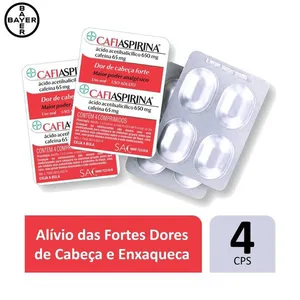 Analgésico CafiAspirina 650mg 4 comprimidos