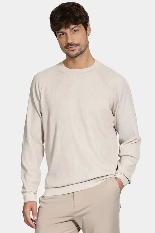 Tricot Raglan Jacquard Caqui - G