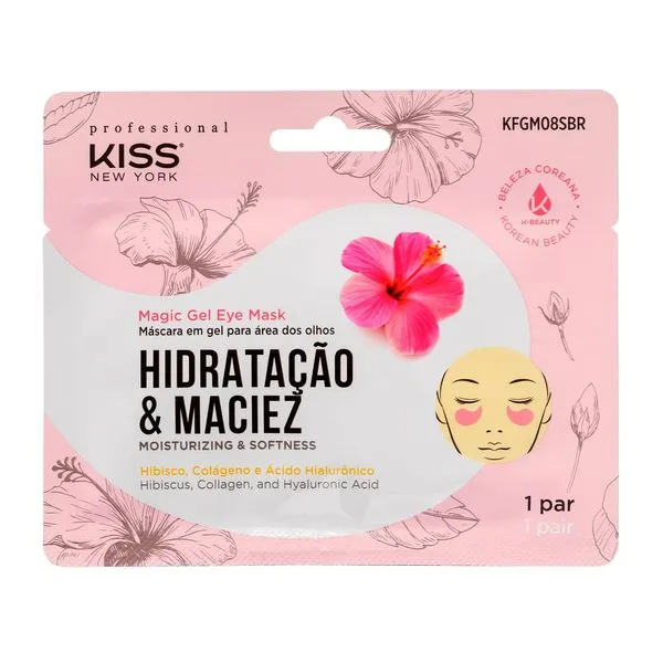 Máscara em Gel para Área dos Olhos Kiss New York Hidratação & Maciez 1 Par