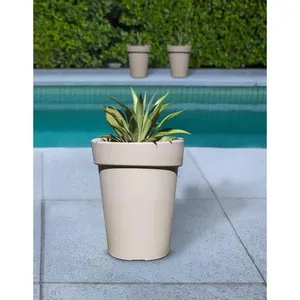 Vaso Tramontina Gipsy Em Polietileno Concreto 70 Cm