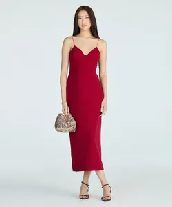 vestido midi corset vermelho M