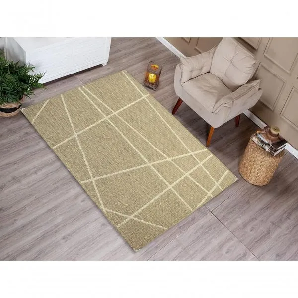 Tapete Sisal S-626 Mescla 200x250CM 87% Polipropileno 13% Poliéster Base Antiderrapante Antiácaro para Sala e Quarto Tapete Sisal S-626 Mescla 200x250CM 87% Polipropileno 13% Poliéster Bege
