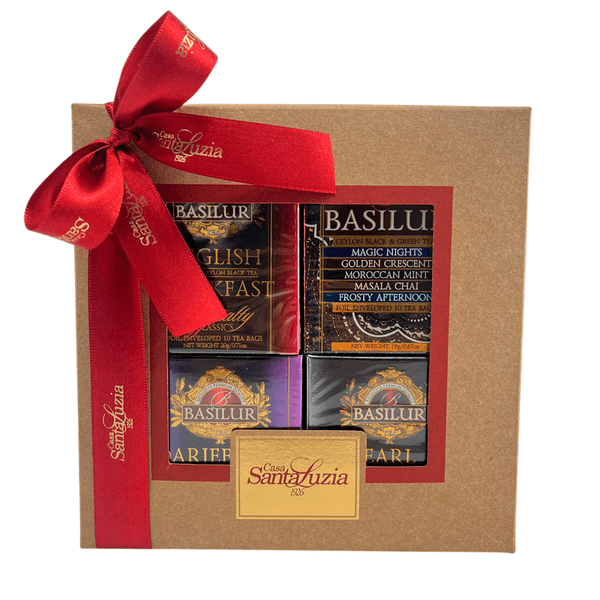 Cesta Presente Chá Basilur - 4 itens