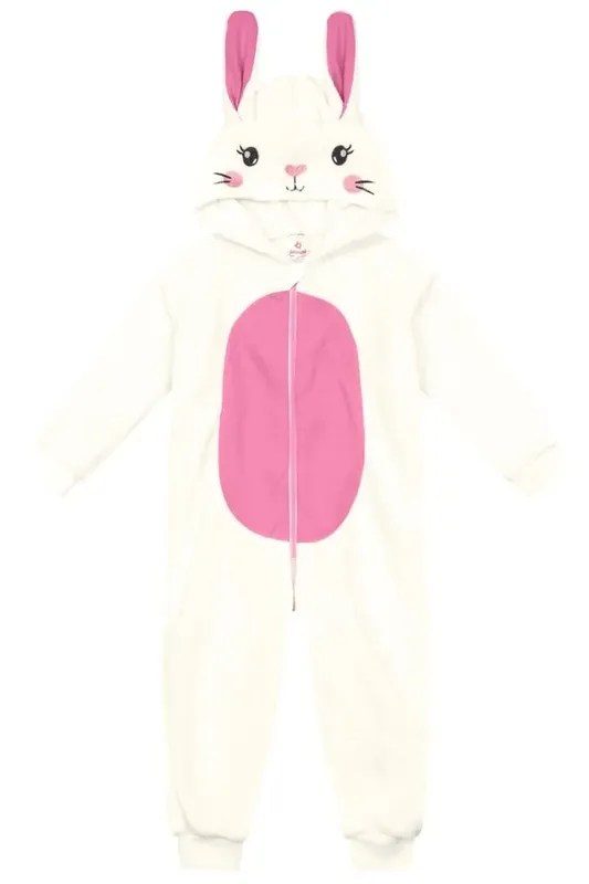 Pijama macacão unissex infantil peluciado Brandili -6