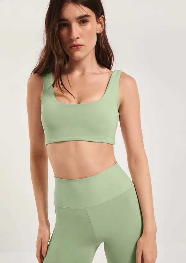 Top Esportivo Com Fio LYCRA® - Verde P