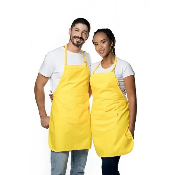 Avental profissional de Algodão - Amarelo - Feito no Brasil