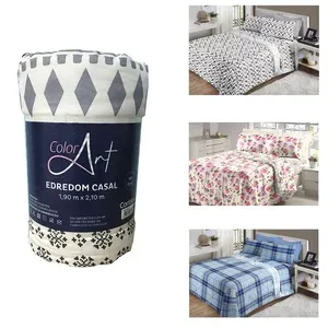 Edredom Casal Color Art 150 Fios 100% Poliéster Sortido 190x210cm Ref.70024000072021 Corttex