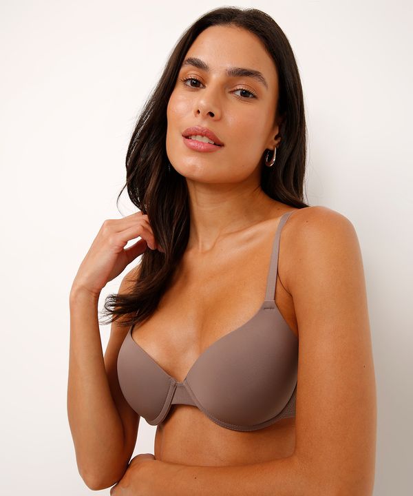 sutiã push up com aro e bojo enchimento cinza 46