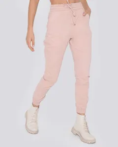 Calça Sarja Feminina Jogger Básica Rosa Claro 40