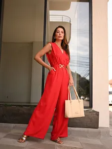 Macacão Sem Manga Eagle Rock Feminino VERMELHO G