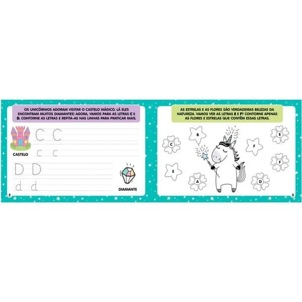 LIVRO BRINQUEDO ILUSTRADO LOUSA ESCREVE E APAGA UNICORNI