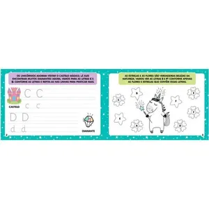 LIVRO BRINQUEDO ILUSTRADO LOUSA ESCREVE E APAGA UNICORNI