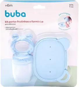 Kit Porta Frutinhas E Forminha Silicone Azul Buba - 20897