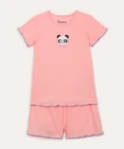 pijama curto infantil luluca rosa 8