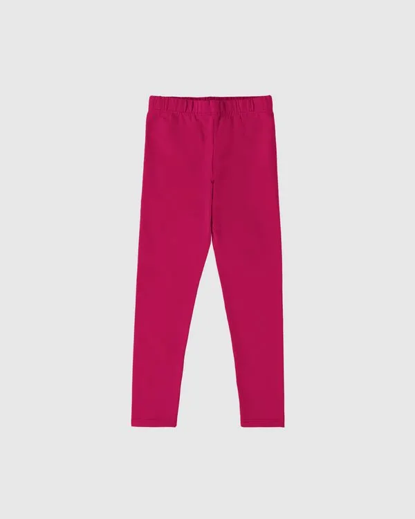 Calça Legging Infantil Em Algodão Malwee Kids Rosa - 3