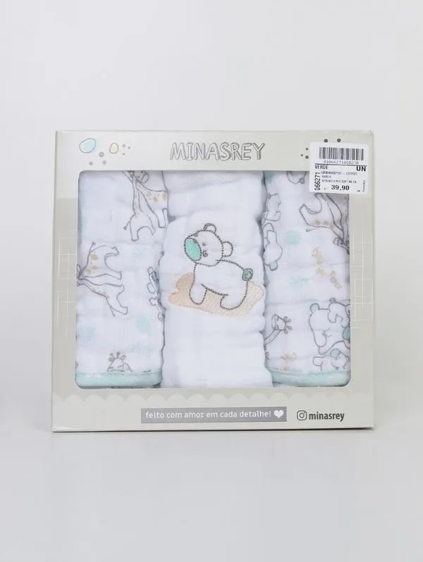 Kit Com 03 Babetes Soft Infantil Para Bebê - VERDE