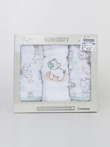 Kit Com 03 Babetes Soft Infantil Para Bebê - VERDE