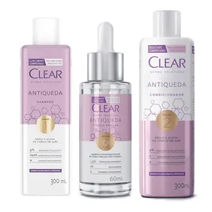 Kit Clear Derma Solutions Antiqueda Condicionador 300ml + Tônico Capilar 60ml + Shampoo 300ml