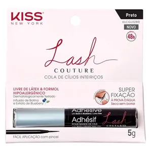 Cola para Cílios Postiços Kiss New York Lash Couture Preto