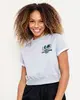 Blusa Feminina Cropped California Manga Curta Mescla Cinza M