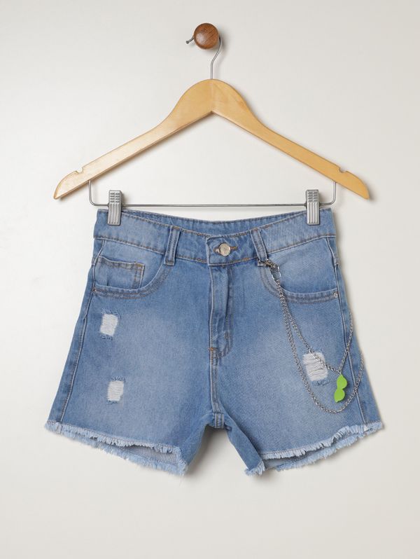 Short Jeans Juvenil Para Menina - AZUL 16