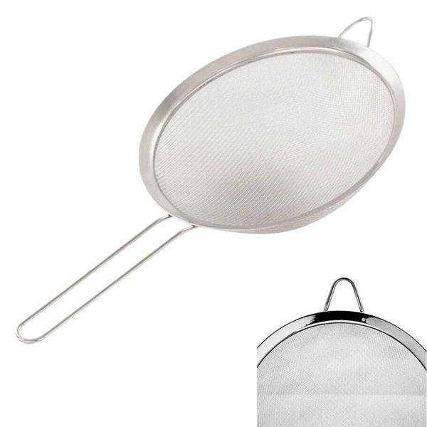 Peneira de Cozinha Aço Inox 35cm x 20cm com Apoio Lateral