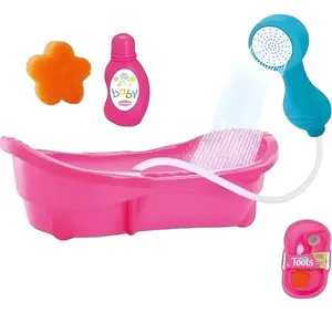 Banheira Para Boneca Banho Do Bebe Toots Sair Agua 27cm Rosa